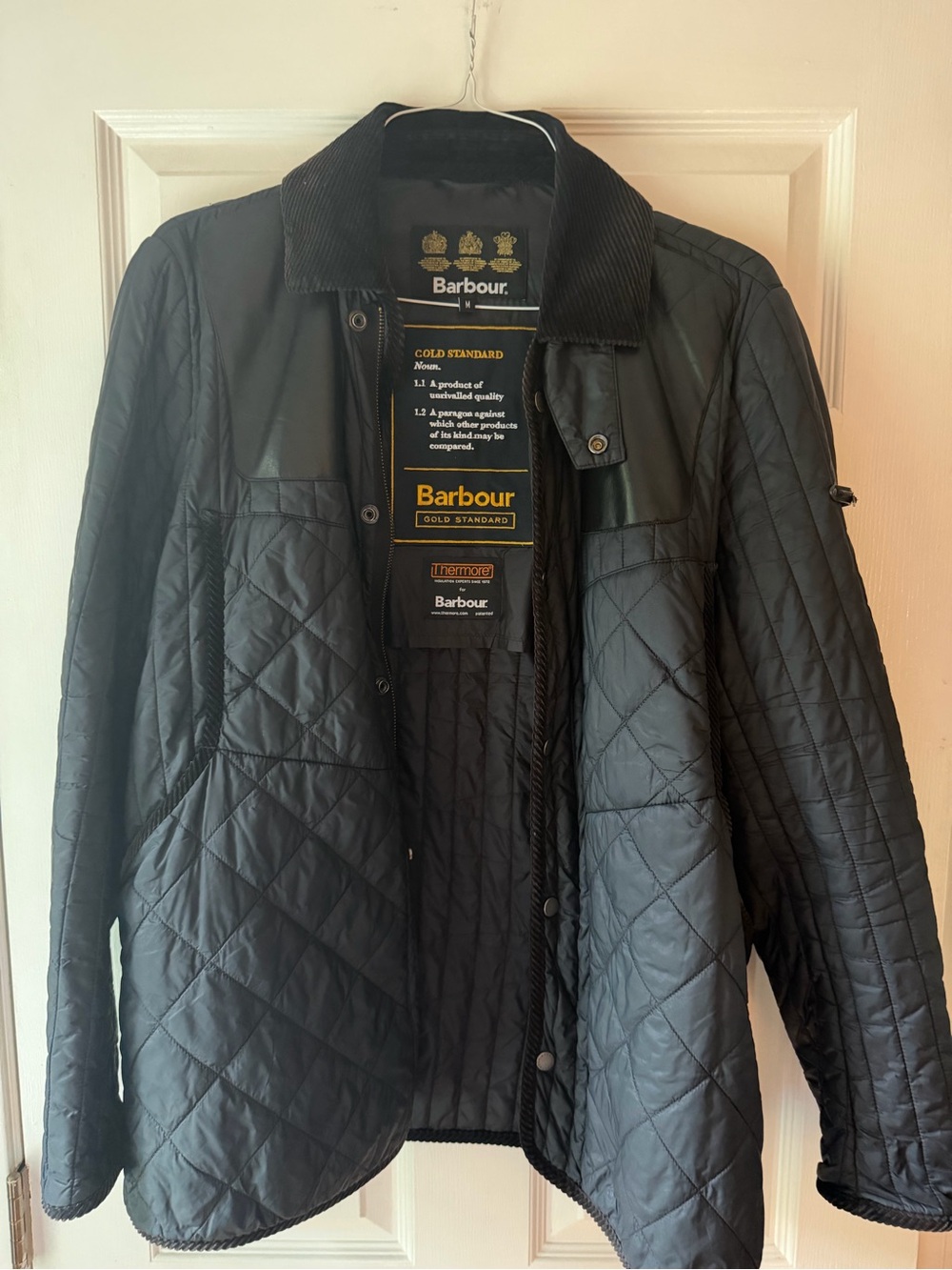 Barbour Gold Standard Supa Heritage Quilted Thermore Insulated Padded Jacket med